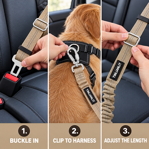 TINLIANLIT Dog Seat Belt for Car view 3